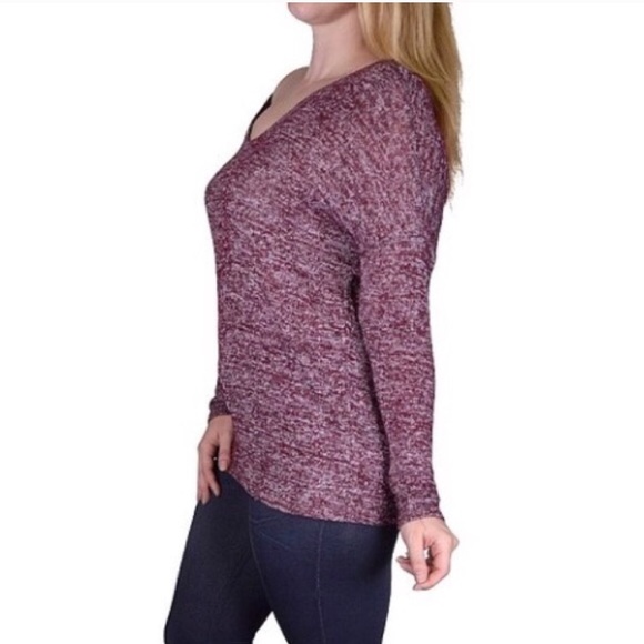 NEW PLUS Pinkish/Purple marled sweater - Picture 2 of 4